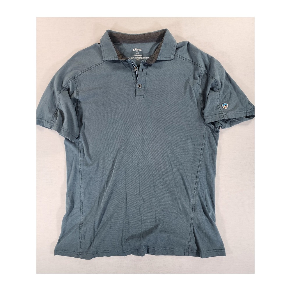 KUHL Wildfibre Organix Cotton Mens Large Polo Short Sleeve Gorpcore LIghtweight